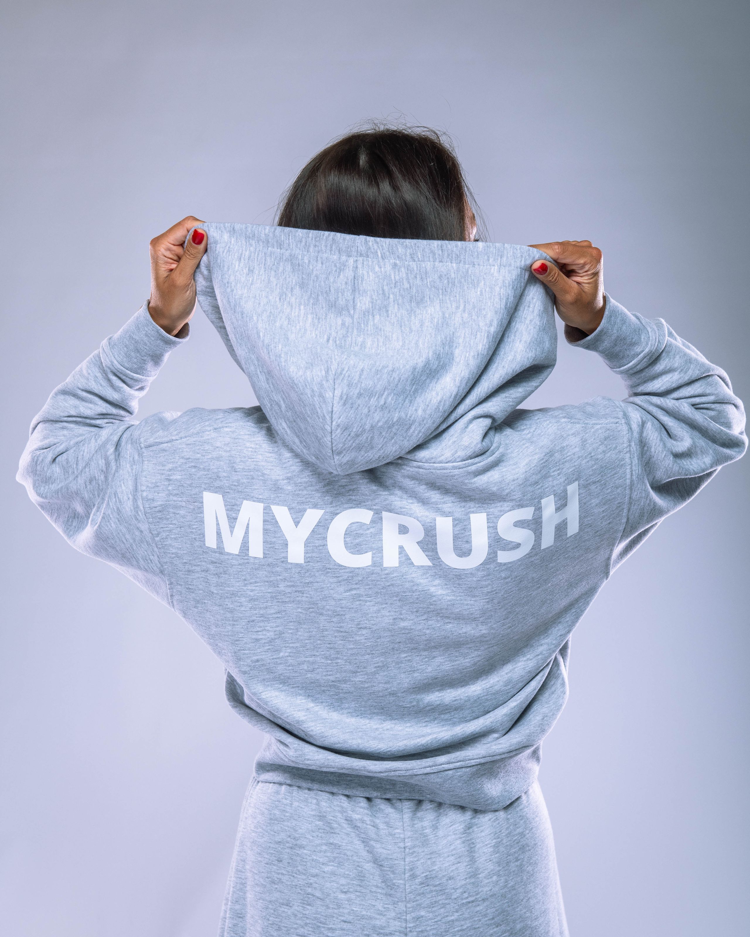 Women’s Hoodie Oversize Heather Grey M-2