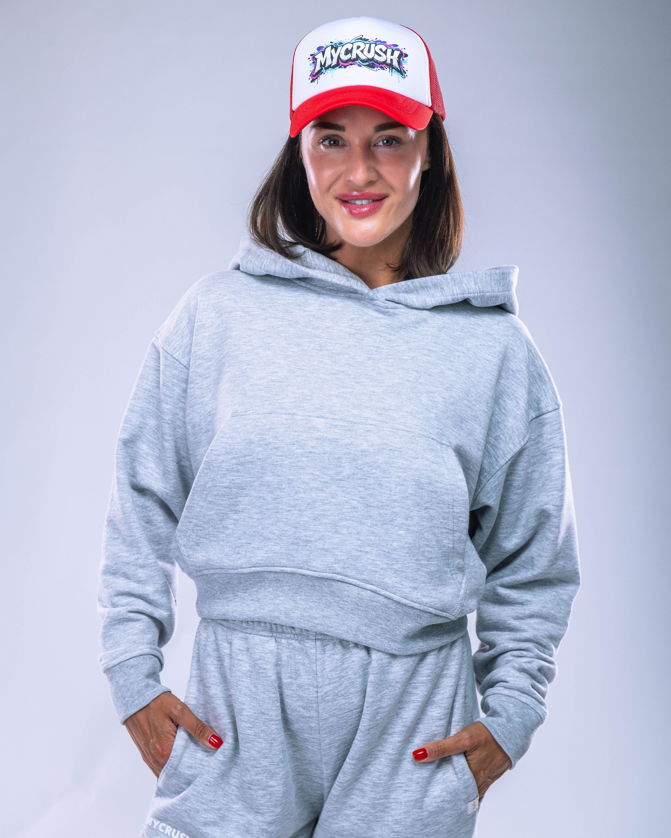 Women’s Hoodie Oversize Heather Grey S-6