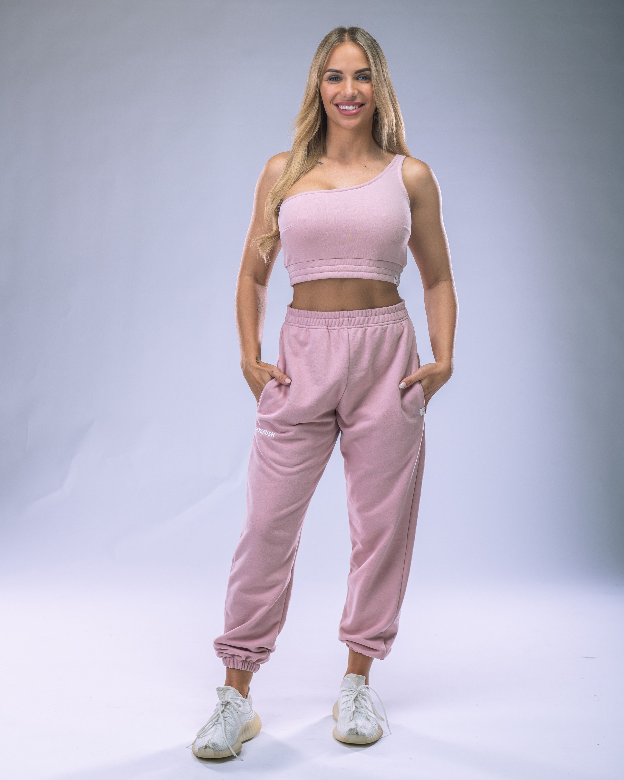 Women's One-Shoulder Top Pink L-6