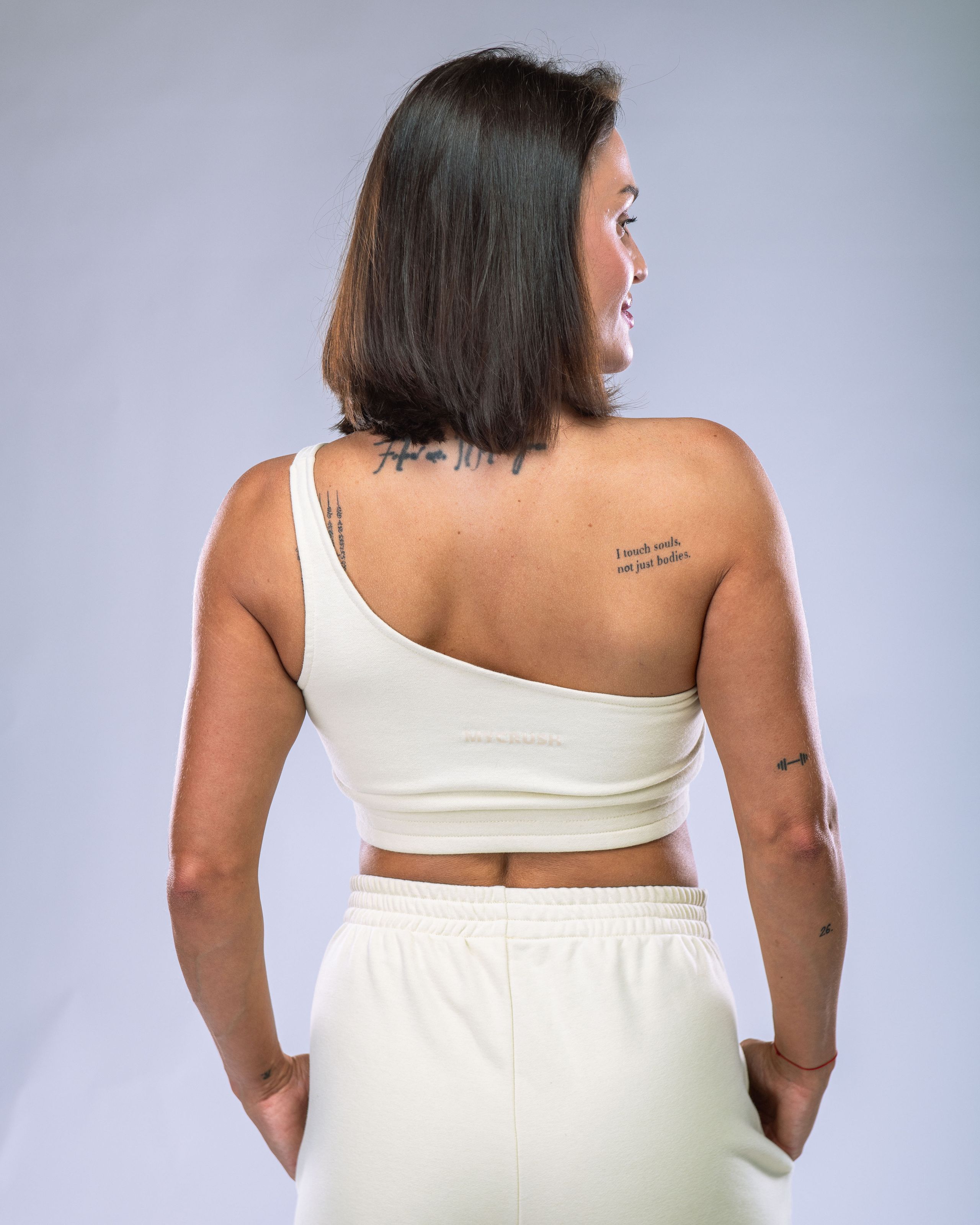 Women's One-Shoulder Top Yellow S-1