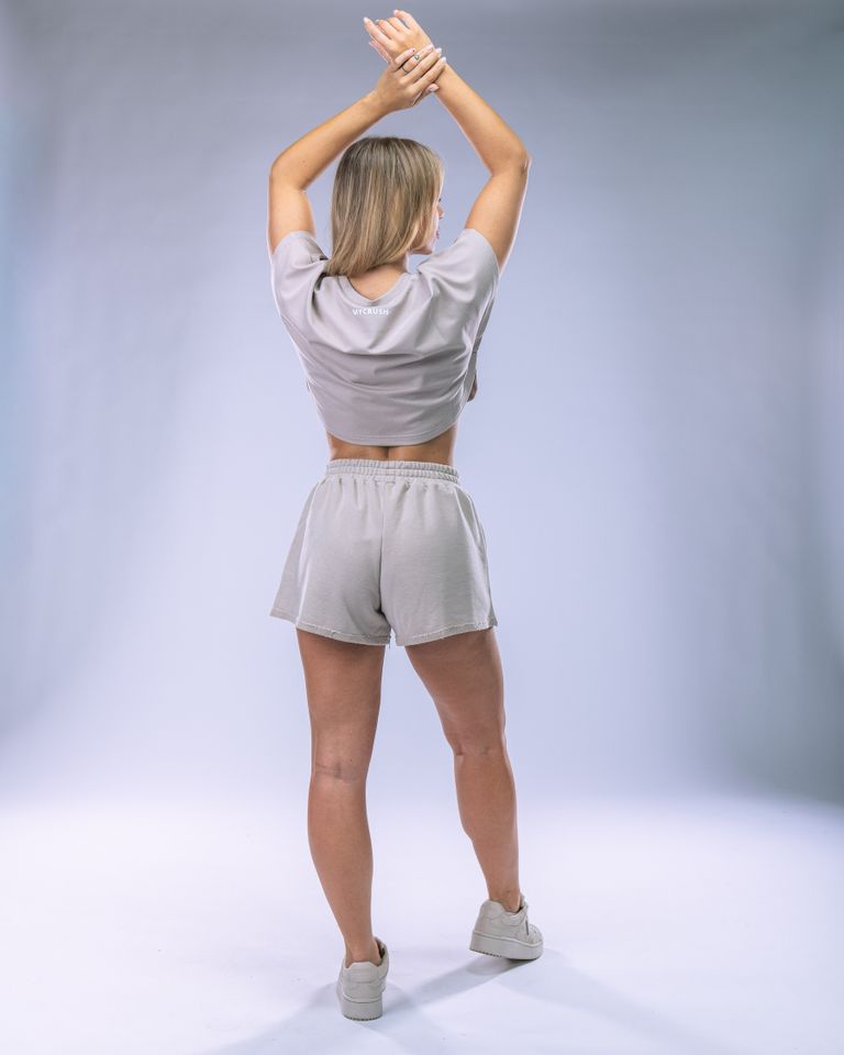 Women’s Oversize Croptop Tee Beige S-0