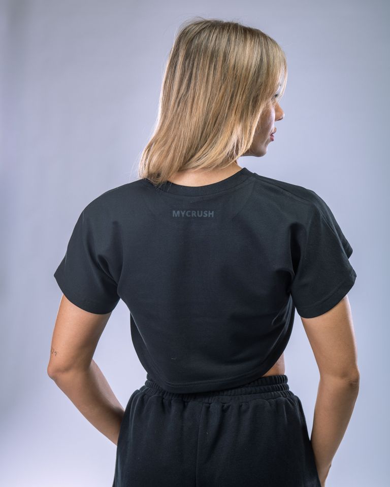 Women’s Oversize Croptop Tee Black M-0