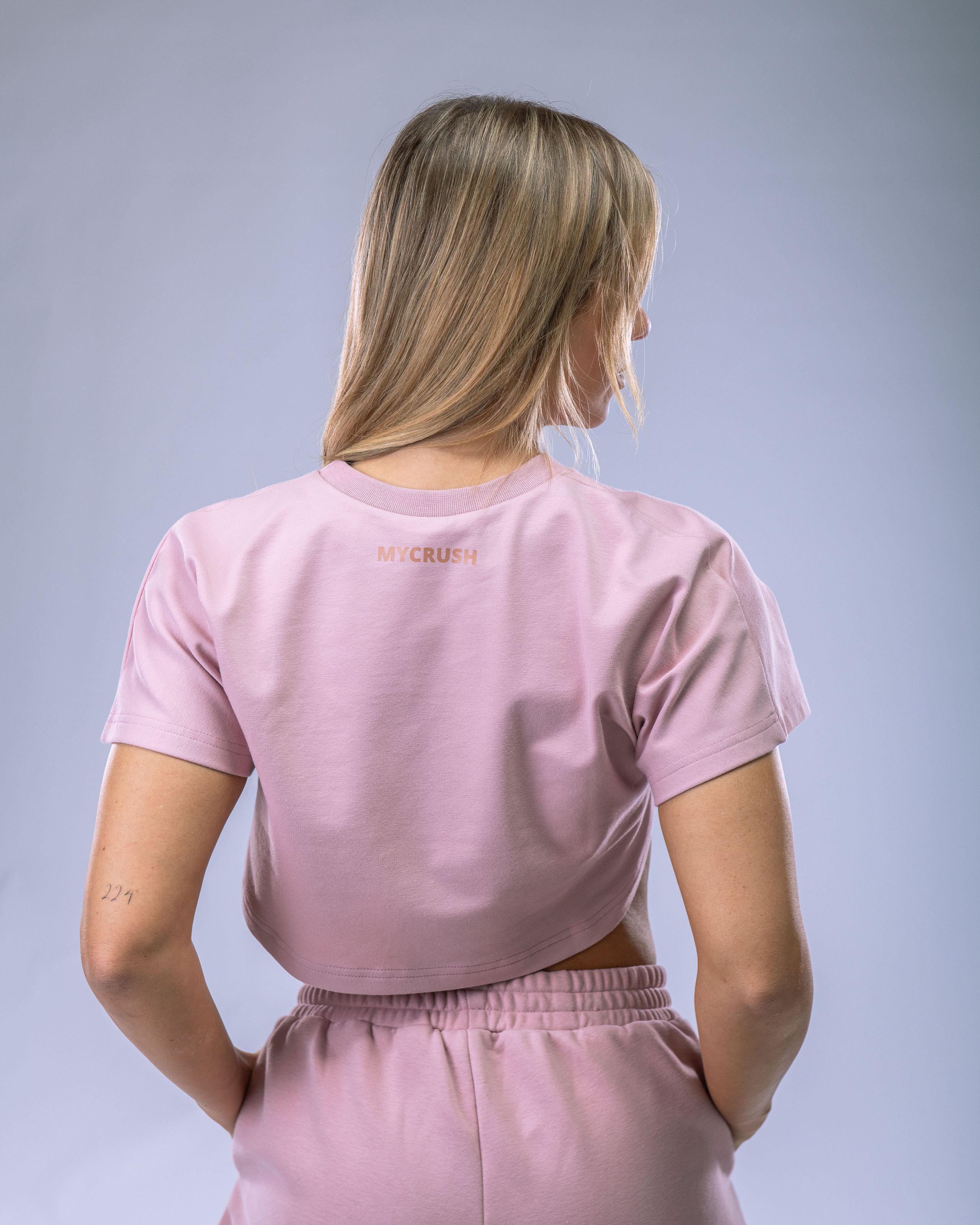 Women’s Oversize Croptop Tee Pink S-1