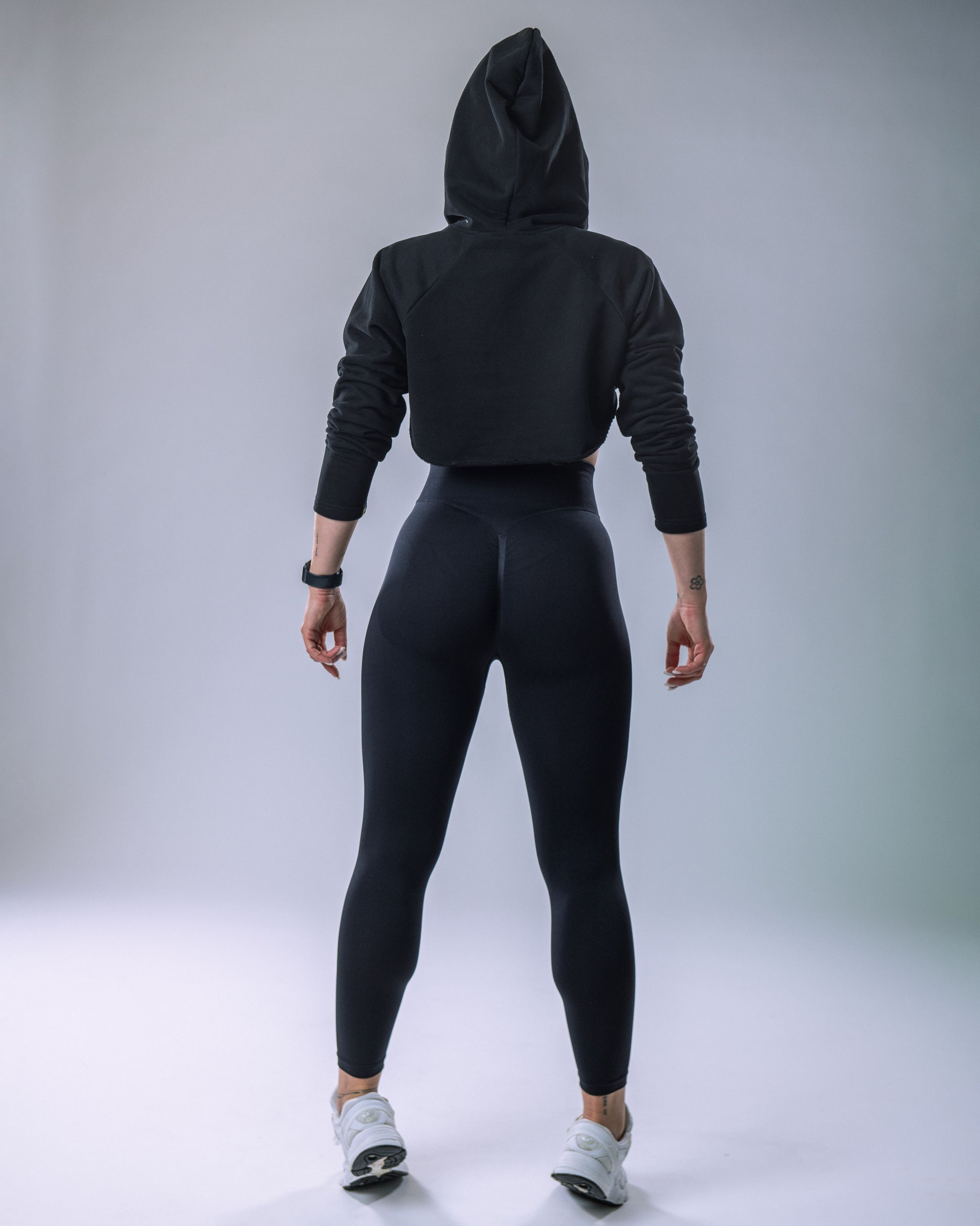 Women’s Ultra Crop Hoodie Black S-1