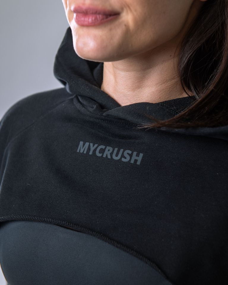 Women’s Ultra Crop Hoodie Black S-2
