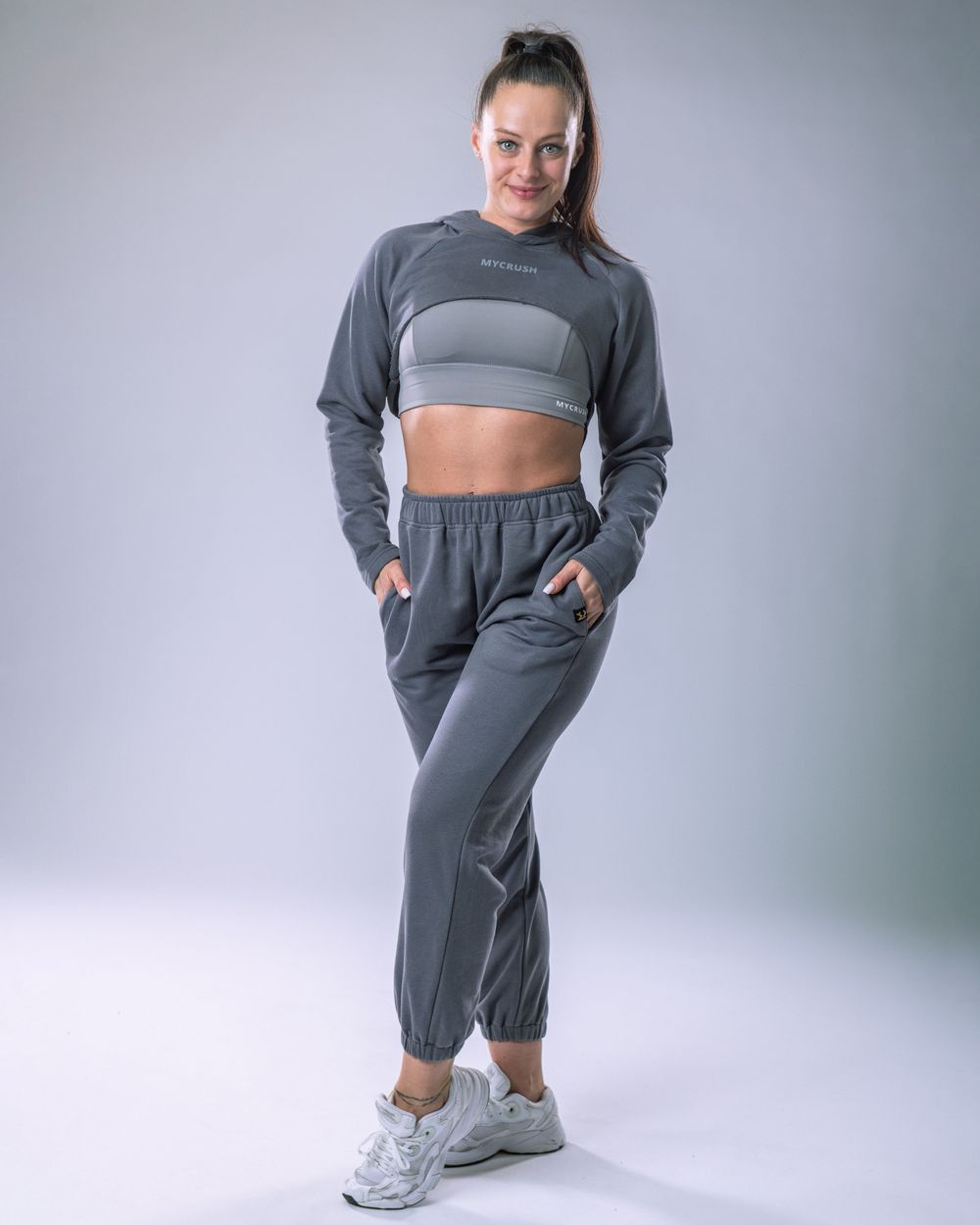Women’s Ultra Crop Hoodie Grey L