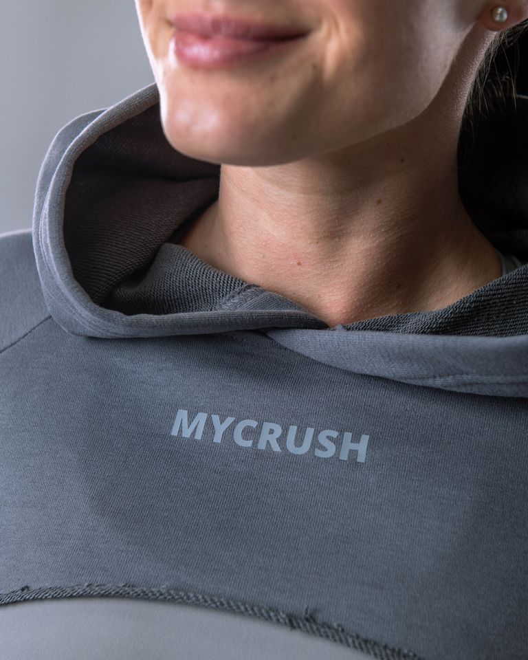 Women’s Ultra Crop Hoodie Grey M-3