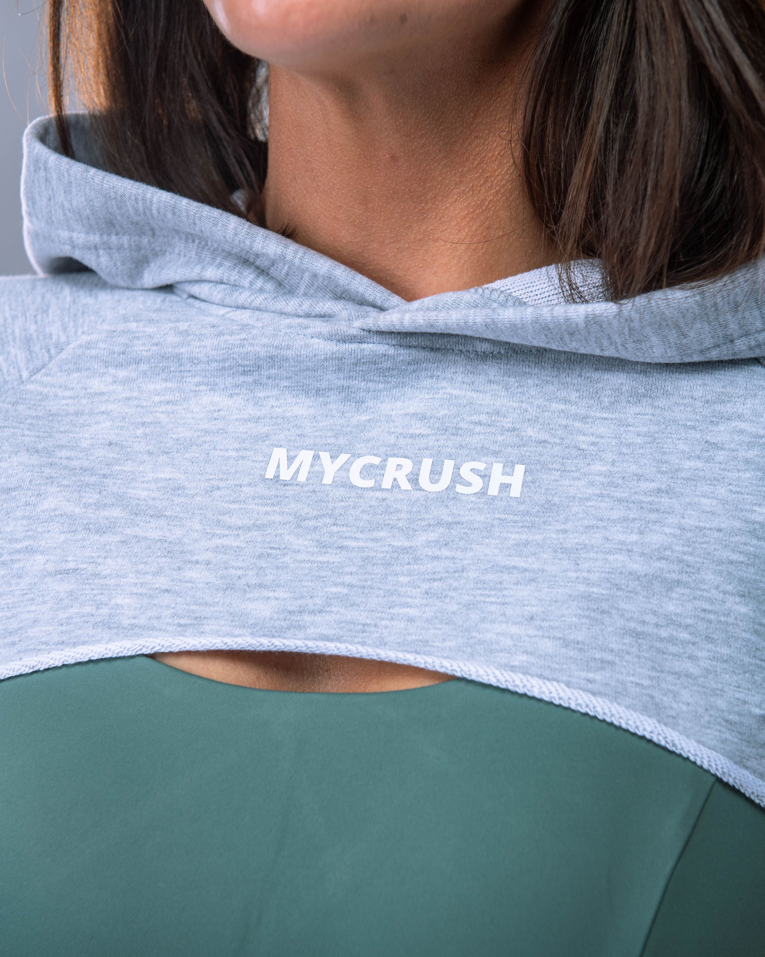 Women’s Ultra Crop Hoodie Heather Grey S-3