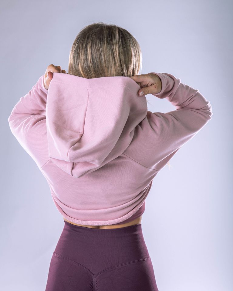 Women’s Ultra Crop Hoodie Pink M-3