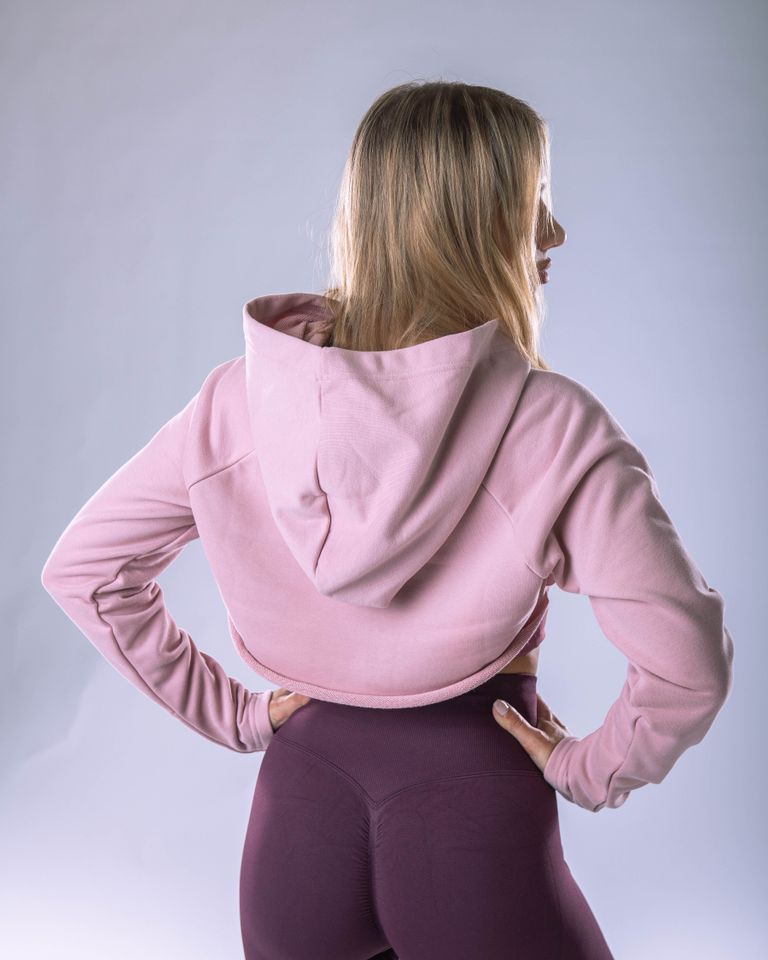 Women’s Ultra Crop Hoodie Pink S-0