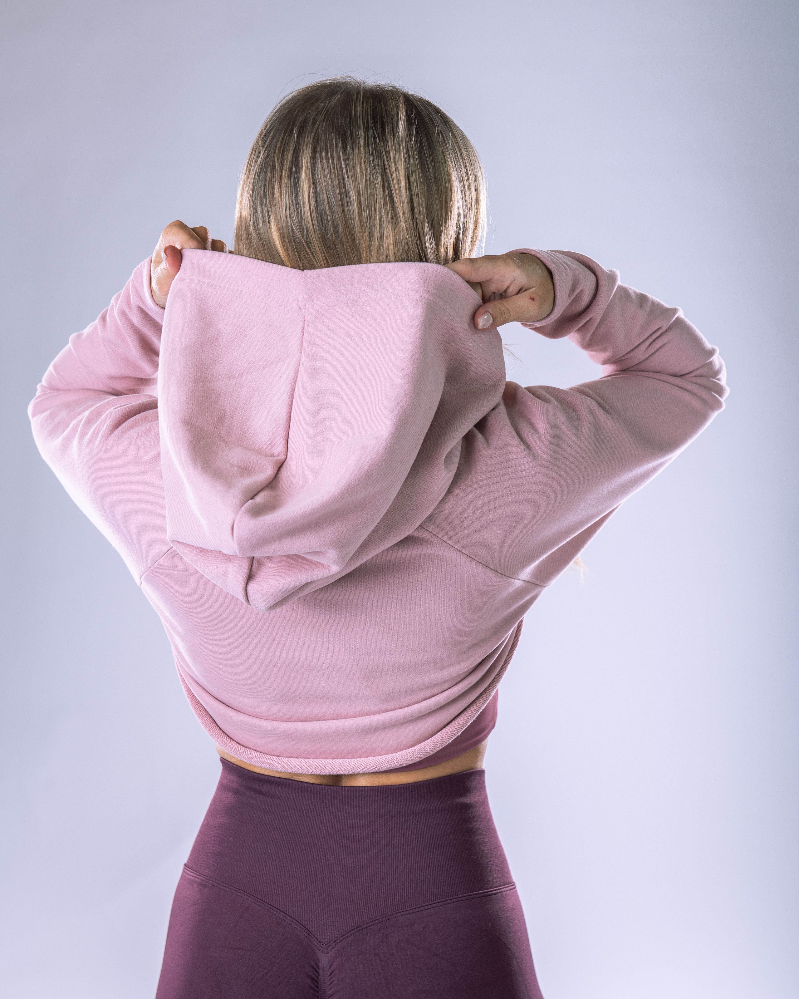 Women’s Ultra Crop Hoodie Pink XS-4