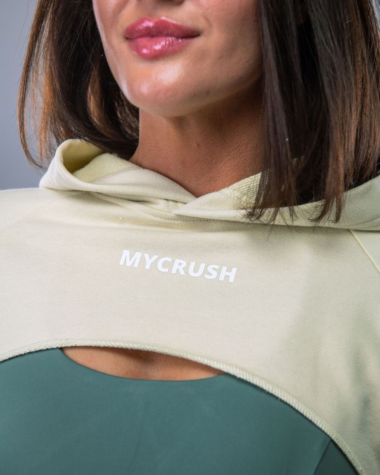 Women’s Ultra Crop Hoodie Yellow S-3