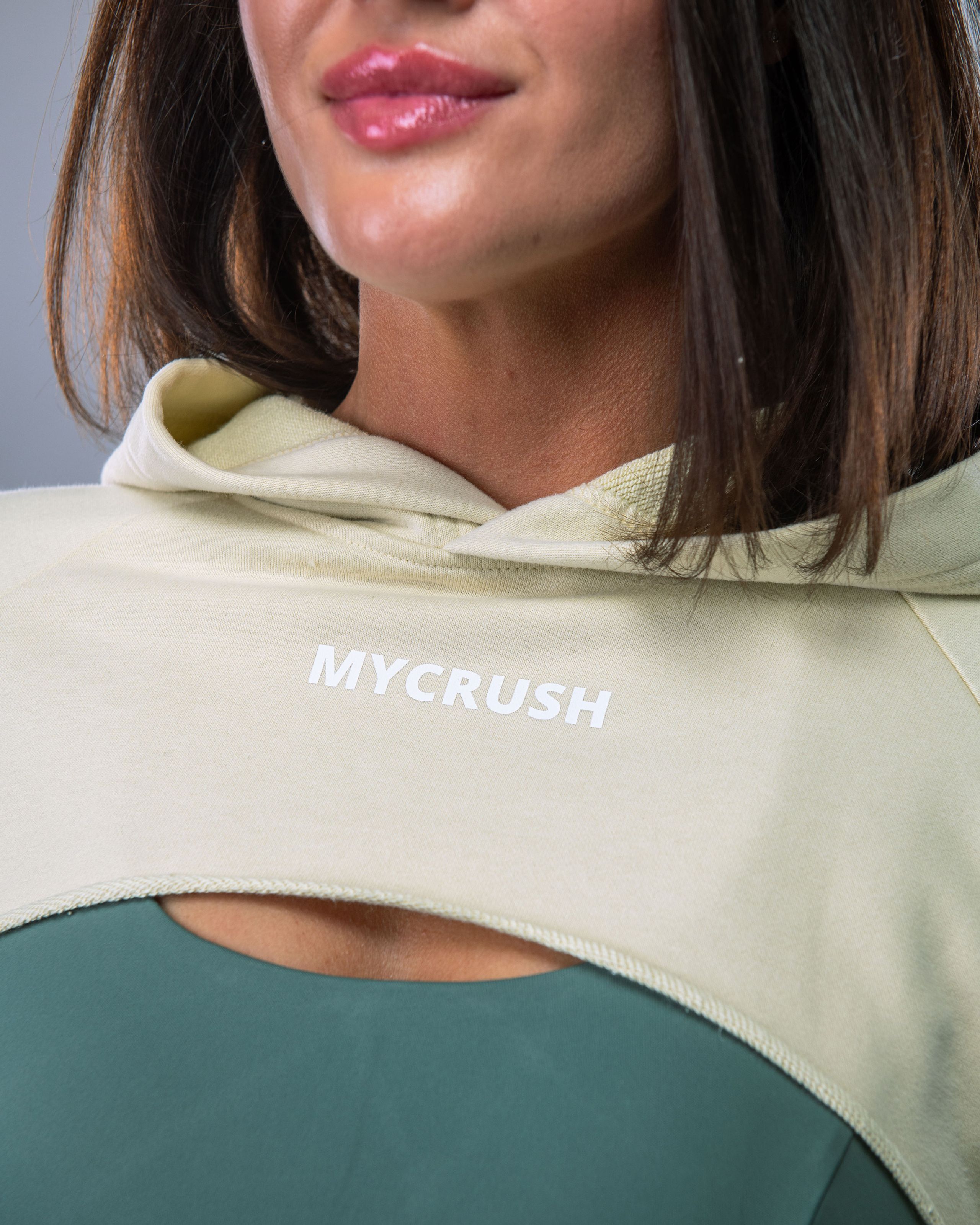Women’s Ultra Crop Hoodie Yellow XS-4