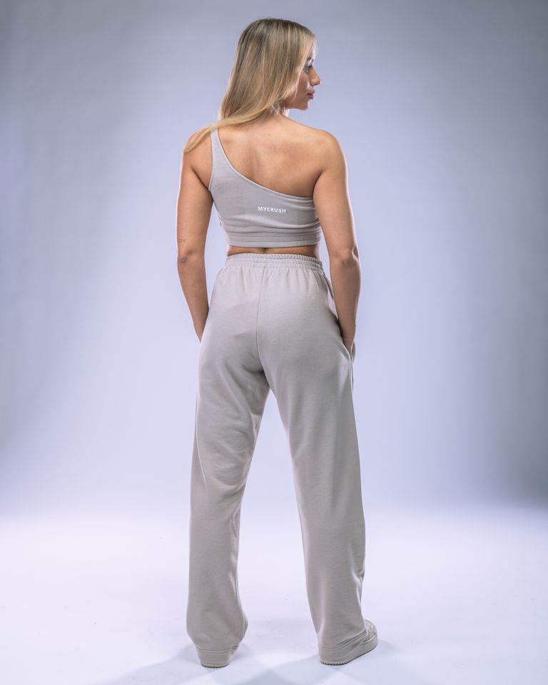 Women's Wide Joggers Beige S-0