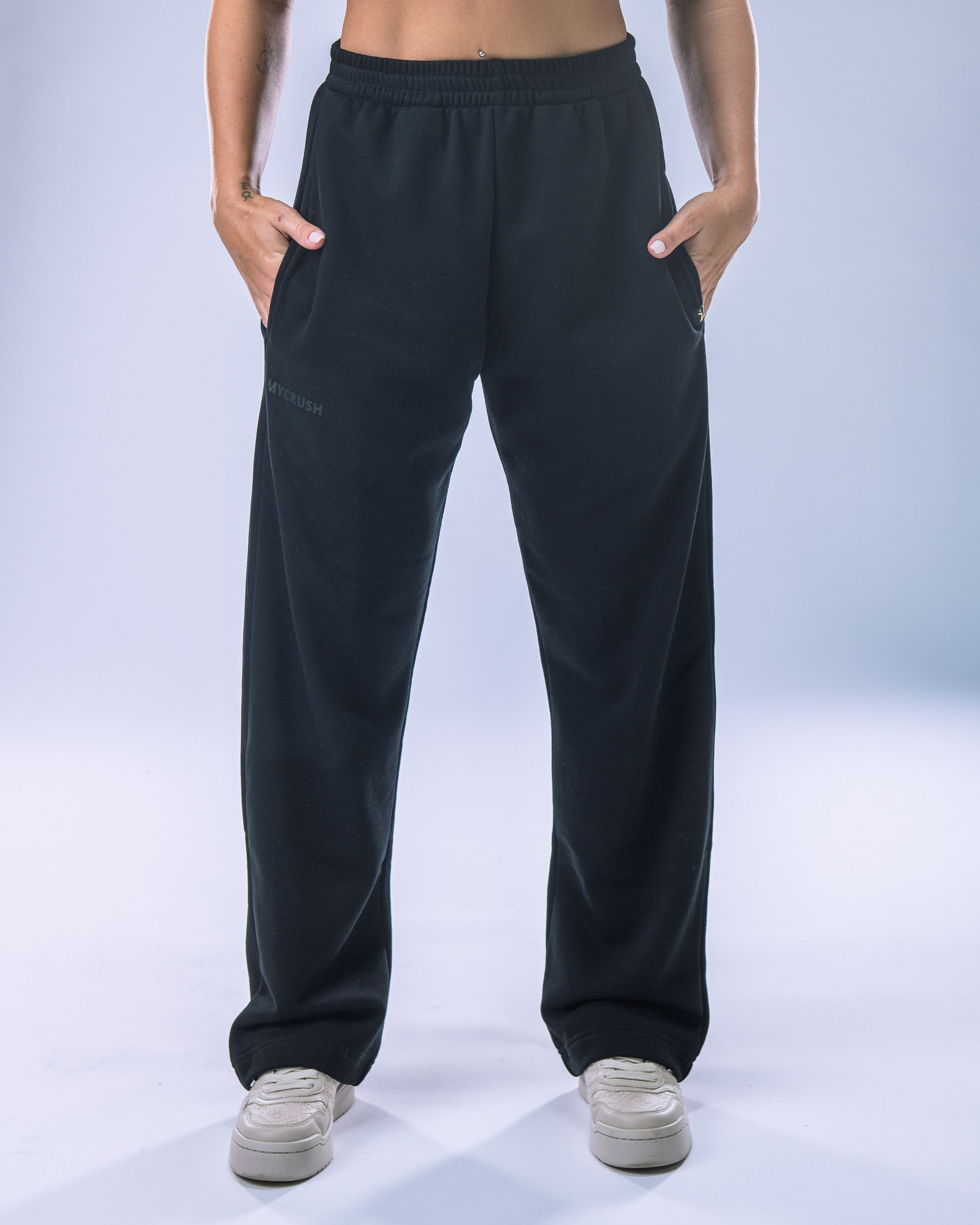 Women's Wide Joggers Black S-4