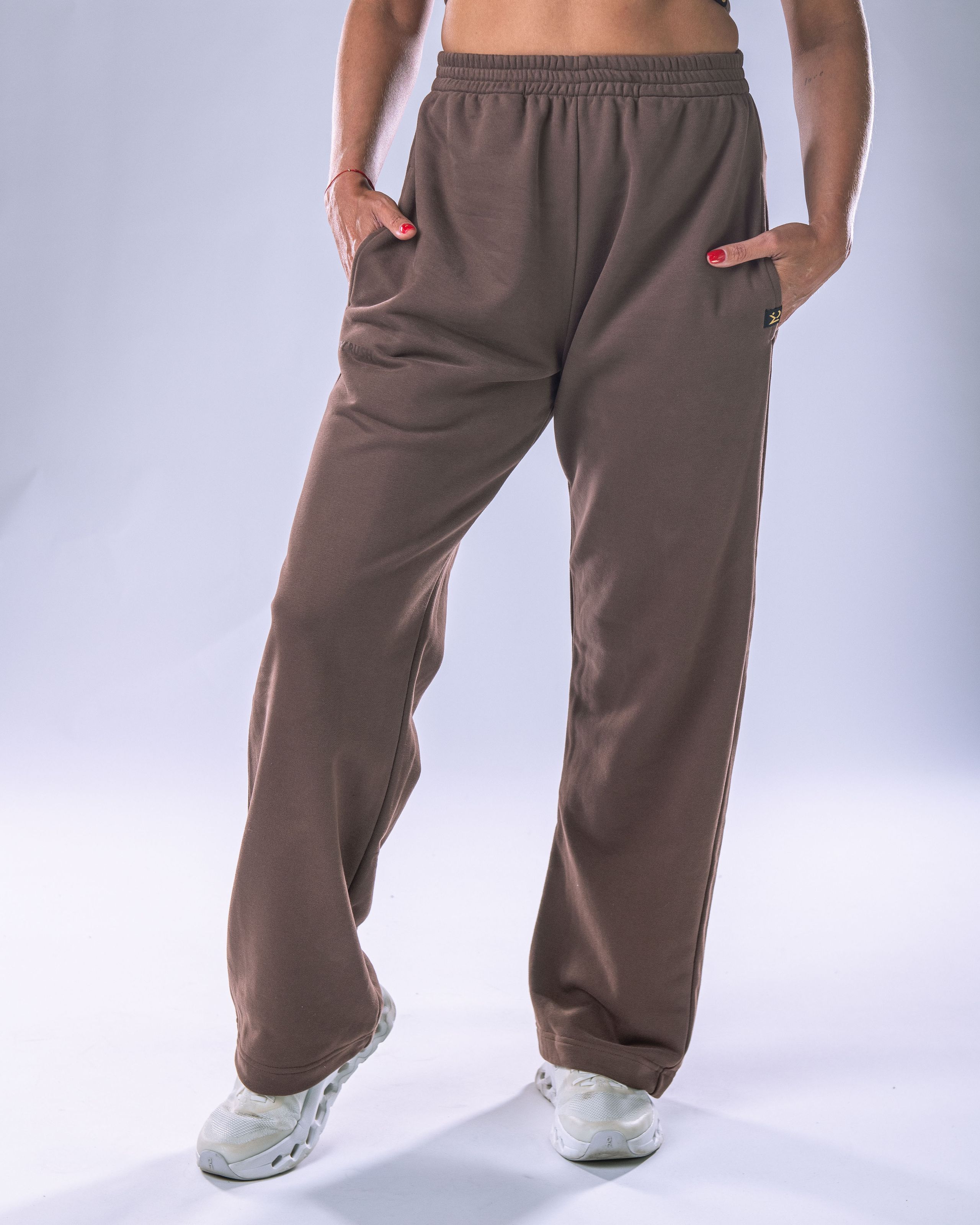 Women's Wide Joggers Brown M-0