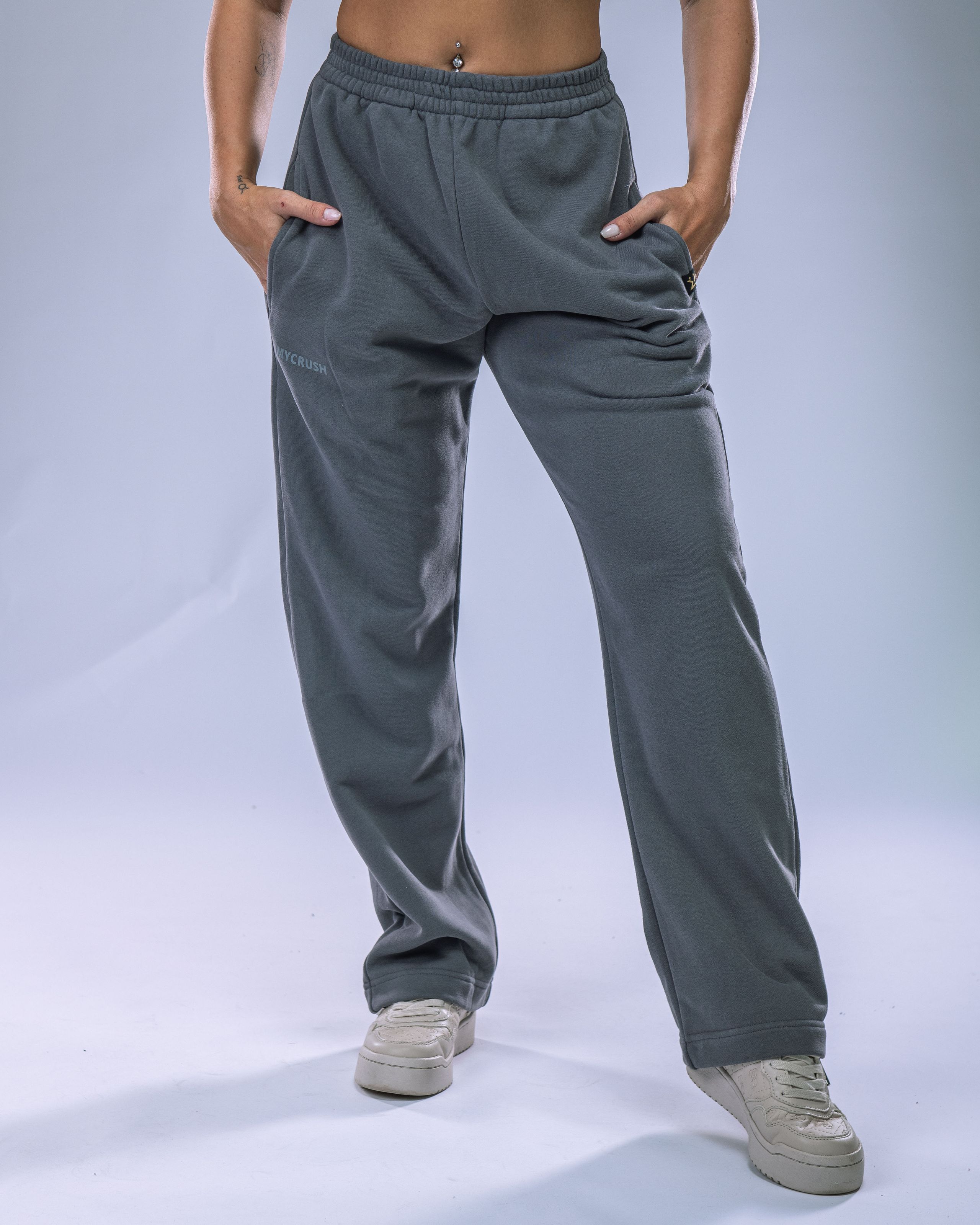Women's Wide Joggers Grey L-0