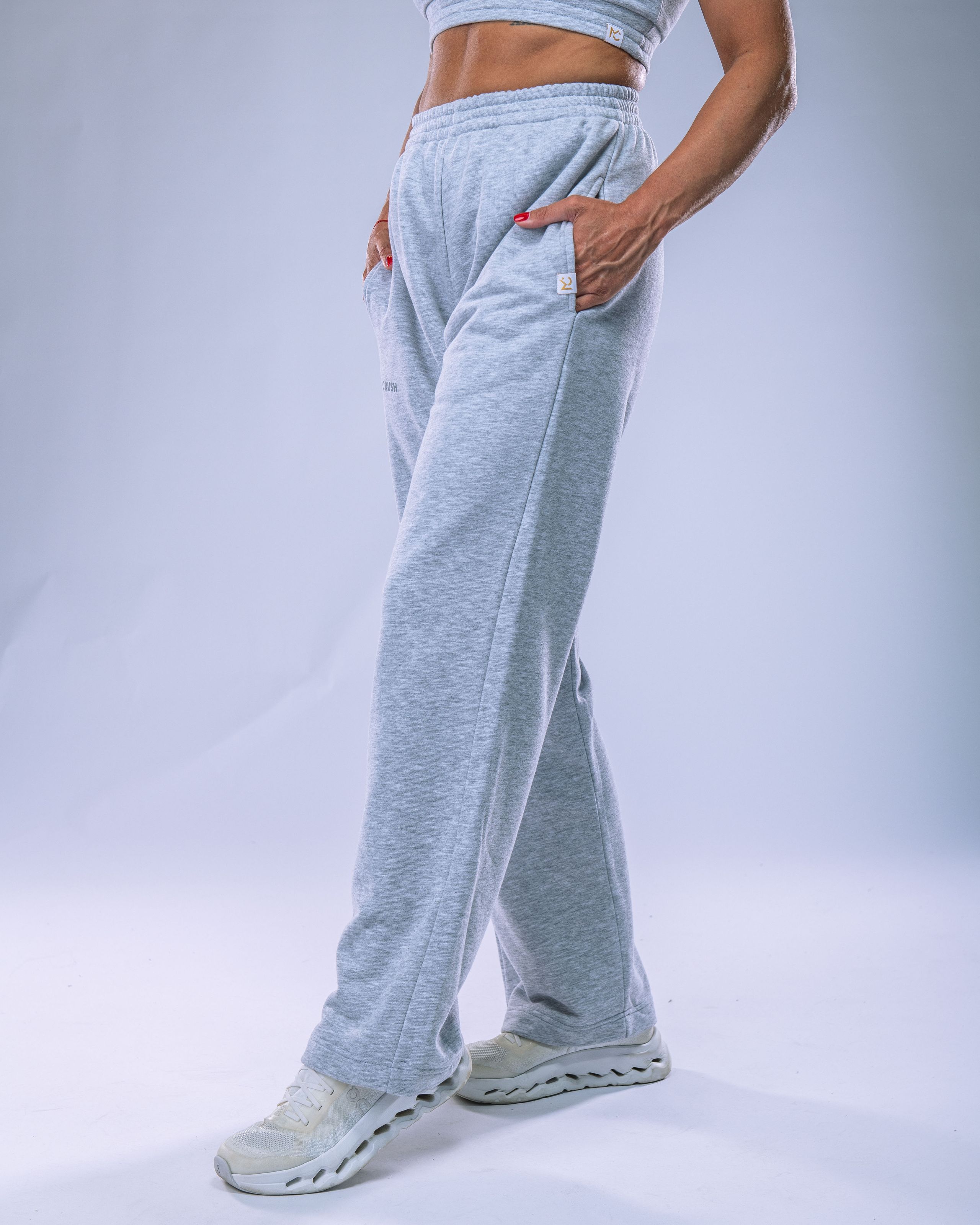 Women's Wide Joggers Heather Grey L-9
