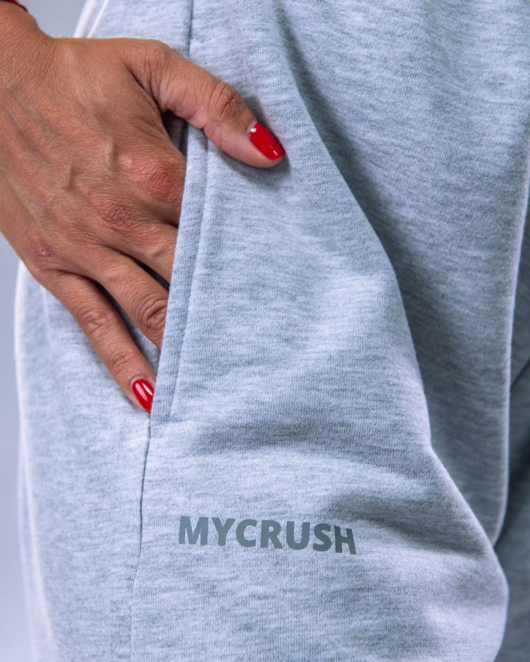 Women's Wide Joggers Heather Grey M-4